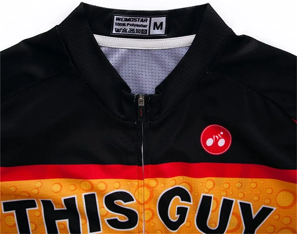 Cycling Jersey Mens Bike Shirt Biking Tops for Road Racing MTB BMX Dirt Road Quick Dry, Comfortable, Moisture Wicking
