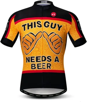 Cycling Jersey Mens Bike Shirt Biking Tops for Road Racing MTB BMX Dirt Road Quick Dry, Comfortable, Moisture Wicking