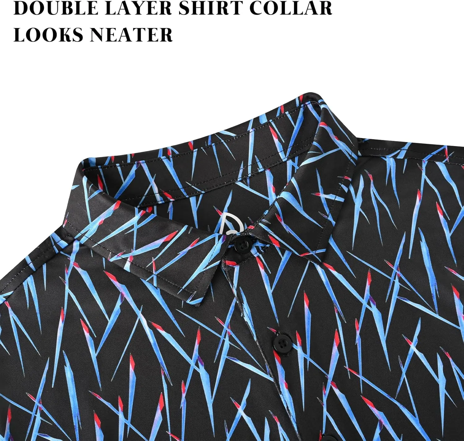 DEOLAX Mens Golf Shirt Fashion Prints Athletic Mens Polo Shirts Short Sleeve Classic Casual Dry Fit Soft Golf Shirts for Men
