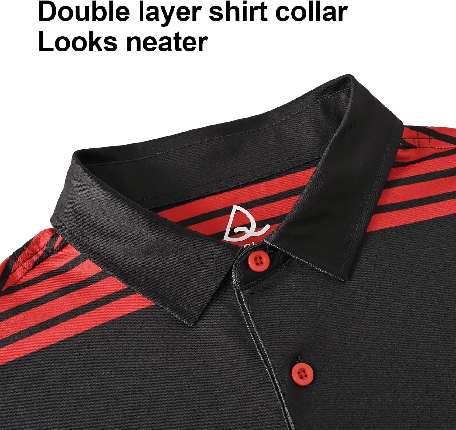 DEOLAX Mens Golf Shirt Fashion Prints Athletic Mens Polo Shirts Short Sleeve Classic Casual Dry Fit Soft Golf Shirts for Men