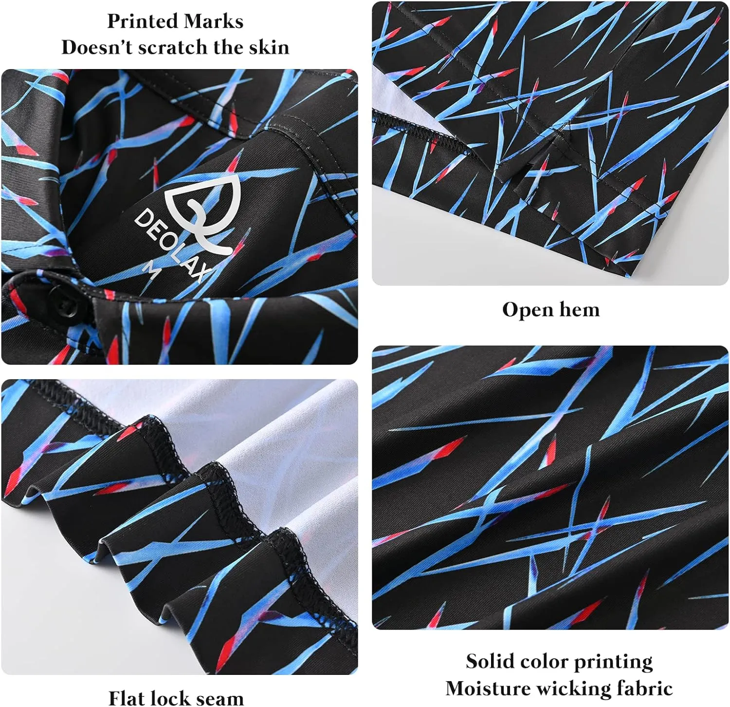 DEOLAX Mens Golf Shirt Fashion Prints Athletic Mens Polo Shirts Short Sleeve Classic Casual Dry Fit Soft Golf Shirts for Men
