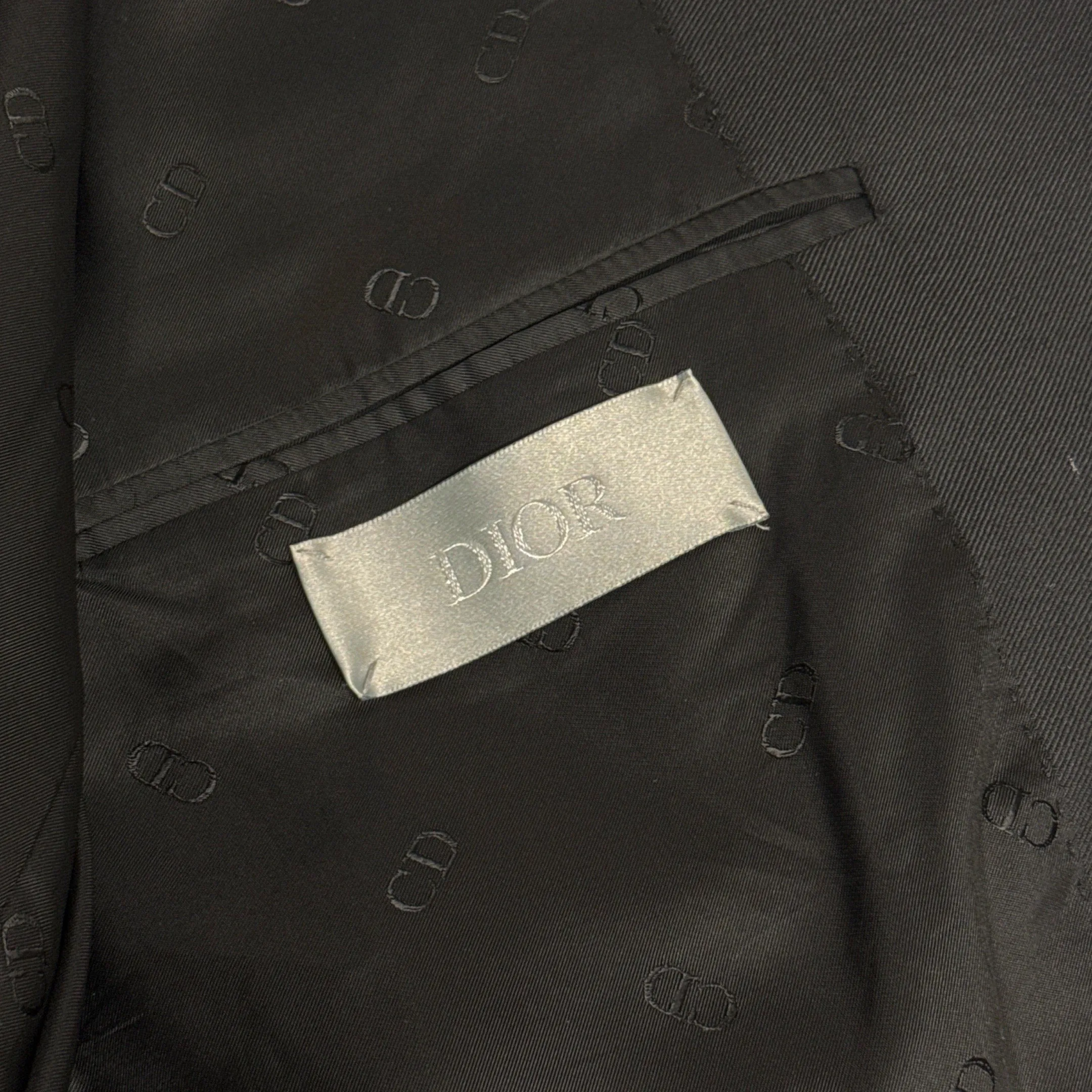 Dior men's black wool blazer