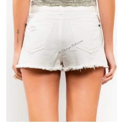 Distressed Denim Shorts