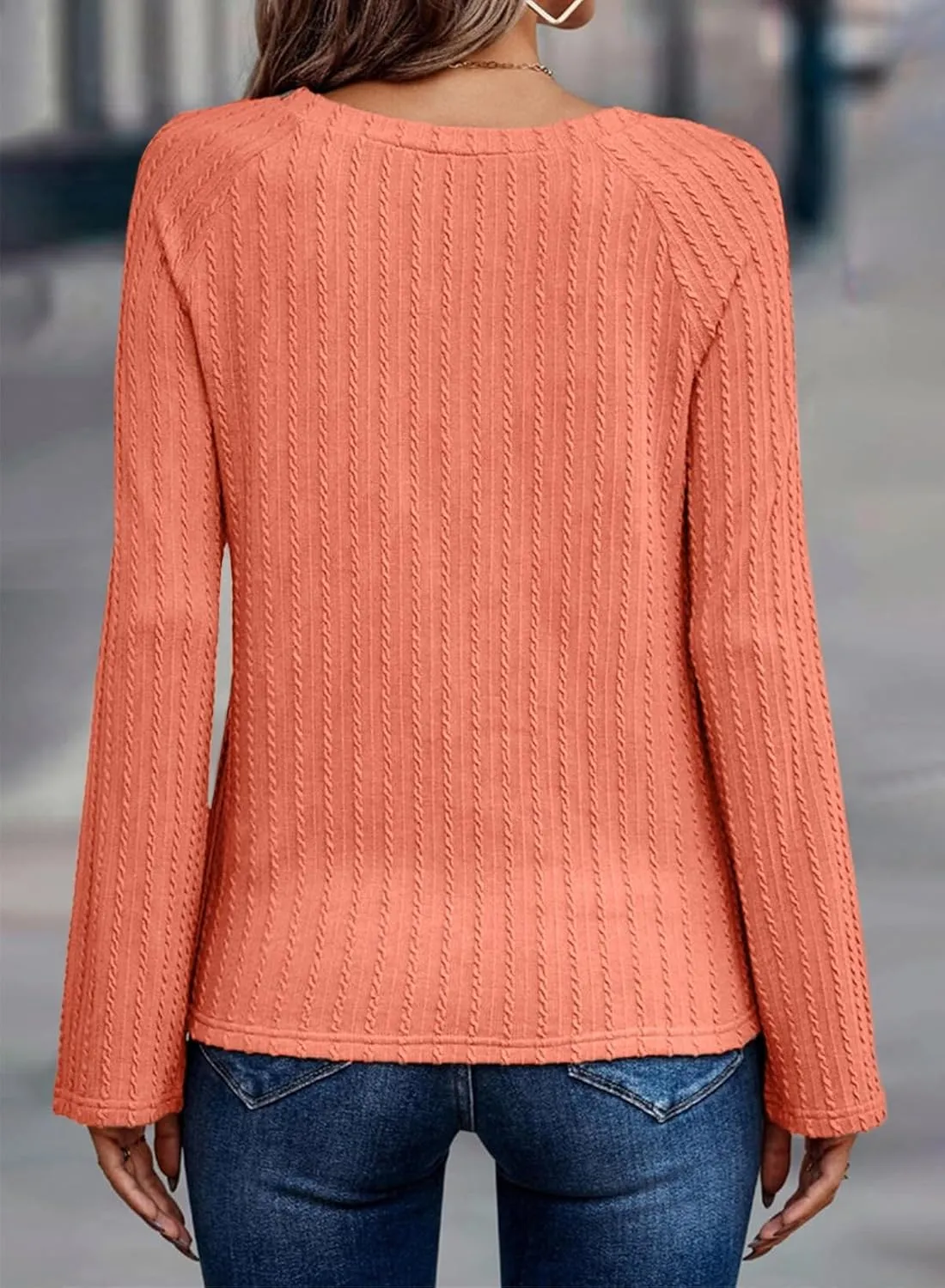Dokotoo Womens Tops Long Sleeve Lightweight Shirts 2025 Spring Fashion Trendy Tops Crewneck Casual Knit Basic Tee