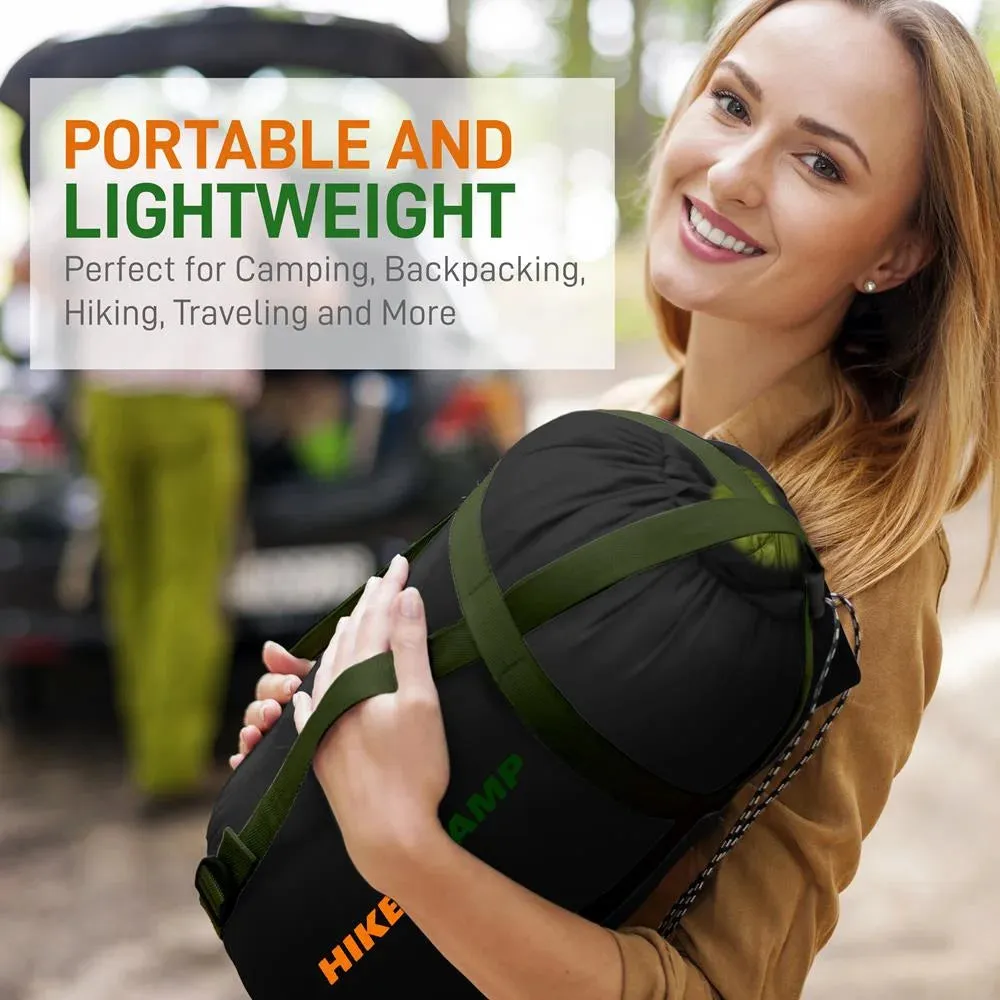 Double Sleeping Bag with Two Pillows- Lightweight & Waterproof