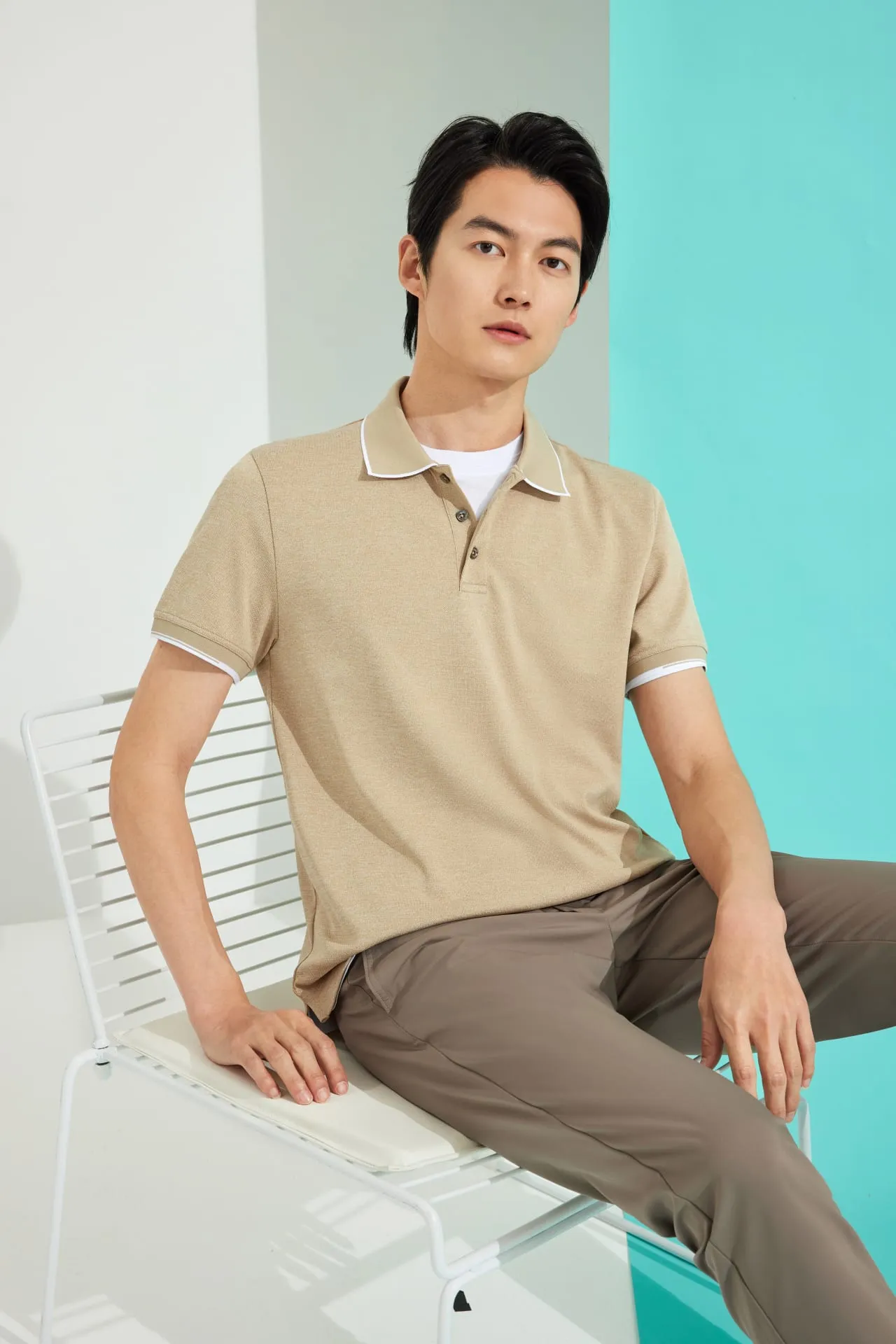 Dry Pique Tipping Collar Polo