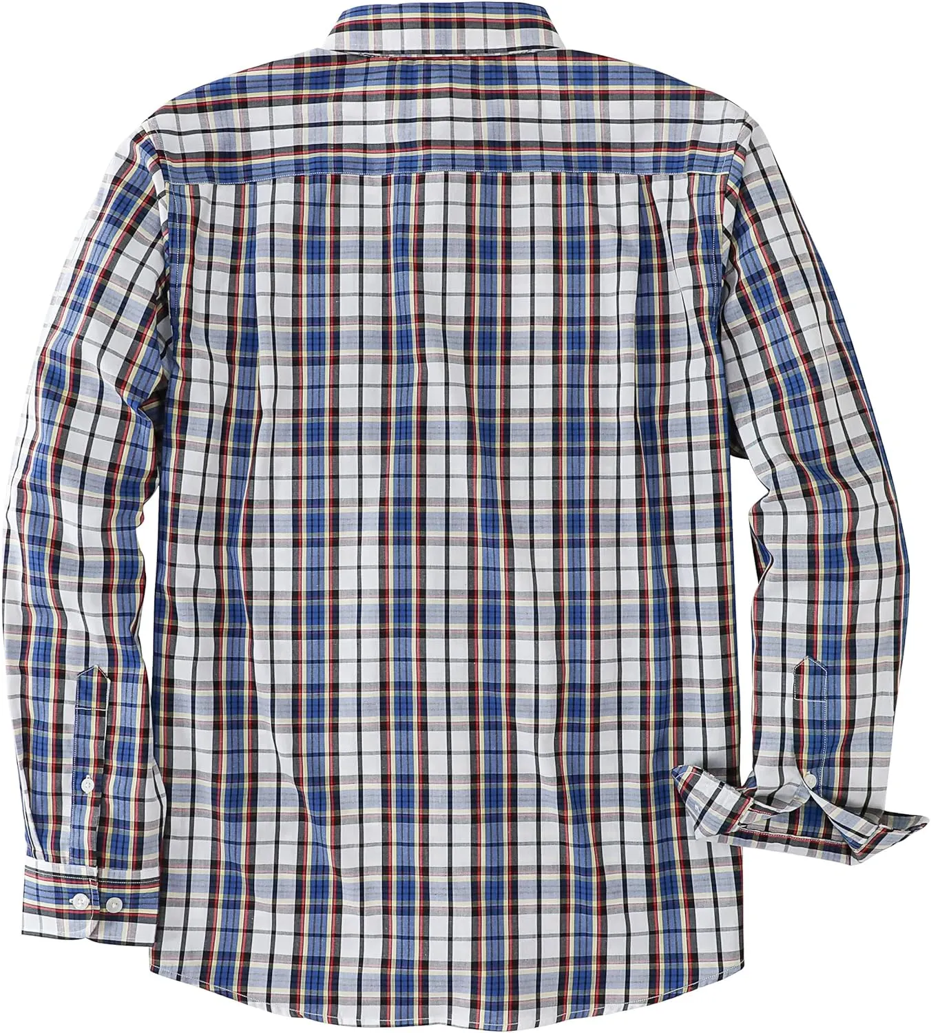 Dubinik Mens Button Up Shirts Long Sleeve Casual Button Down Cotton Vintage Soft Plaid with Pocket