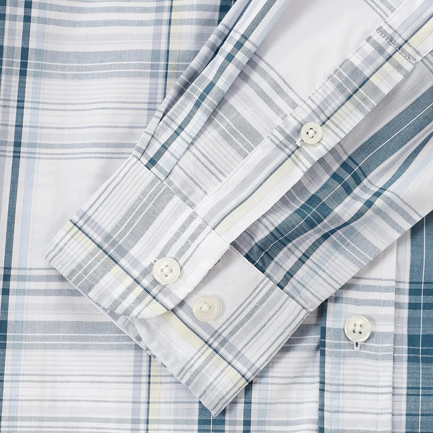 Dubinik Mens Button Up Shirts Long Sleeve Casual Button Down Cotton Vintage Soft Plaid with Pocket