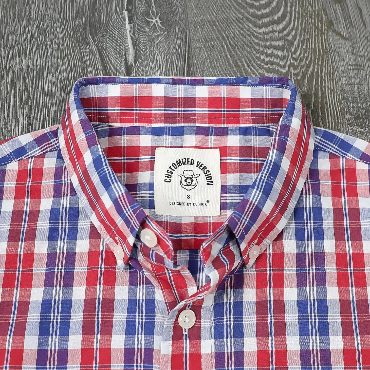 Dubinik Mens Button Up Shirts Long Sleeve Casual Button Down Cotton Vintage Soft Plaid with Pocket