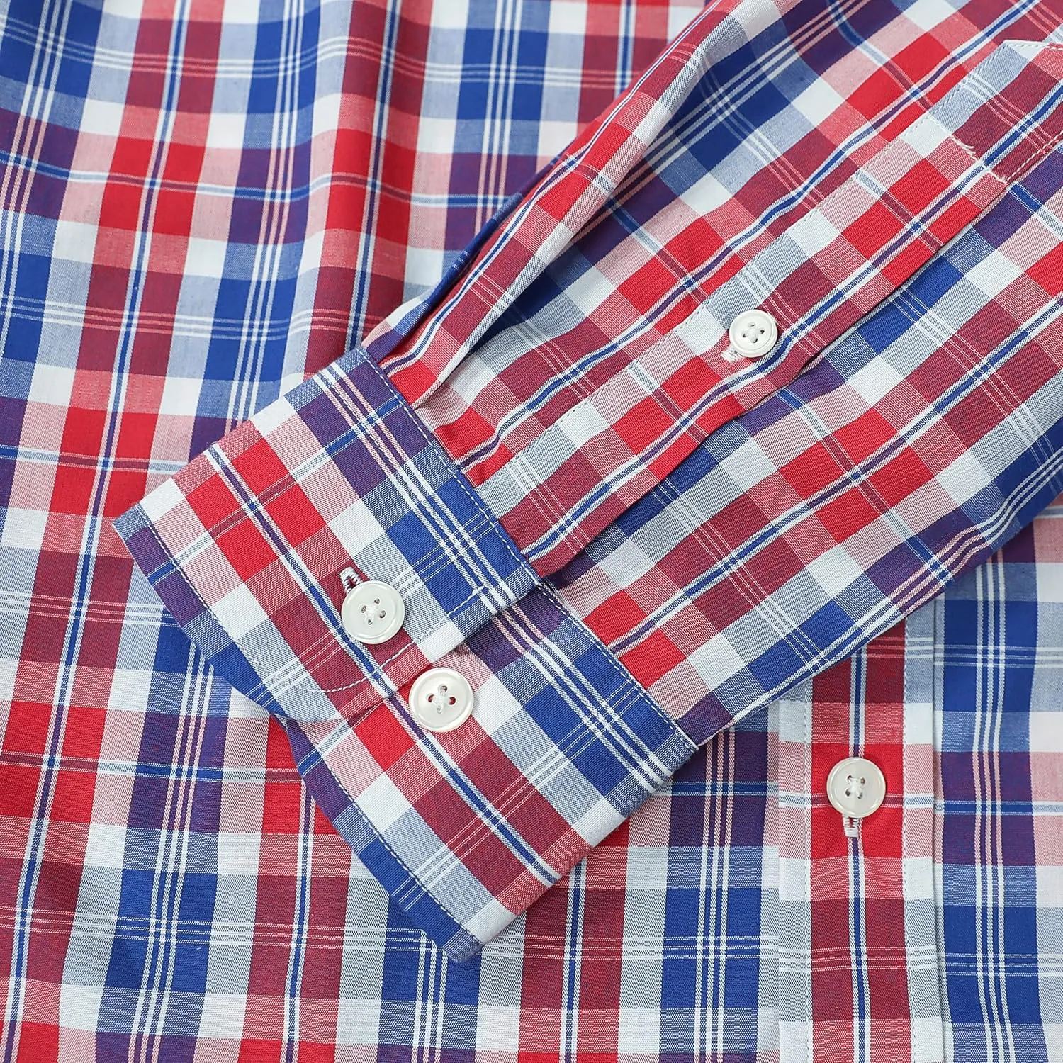 Dubinik Mens Button Up Shirts Long Sleeve Casual Button Down Cotton Vintage Soft Plaid with Pocket