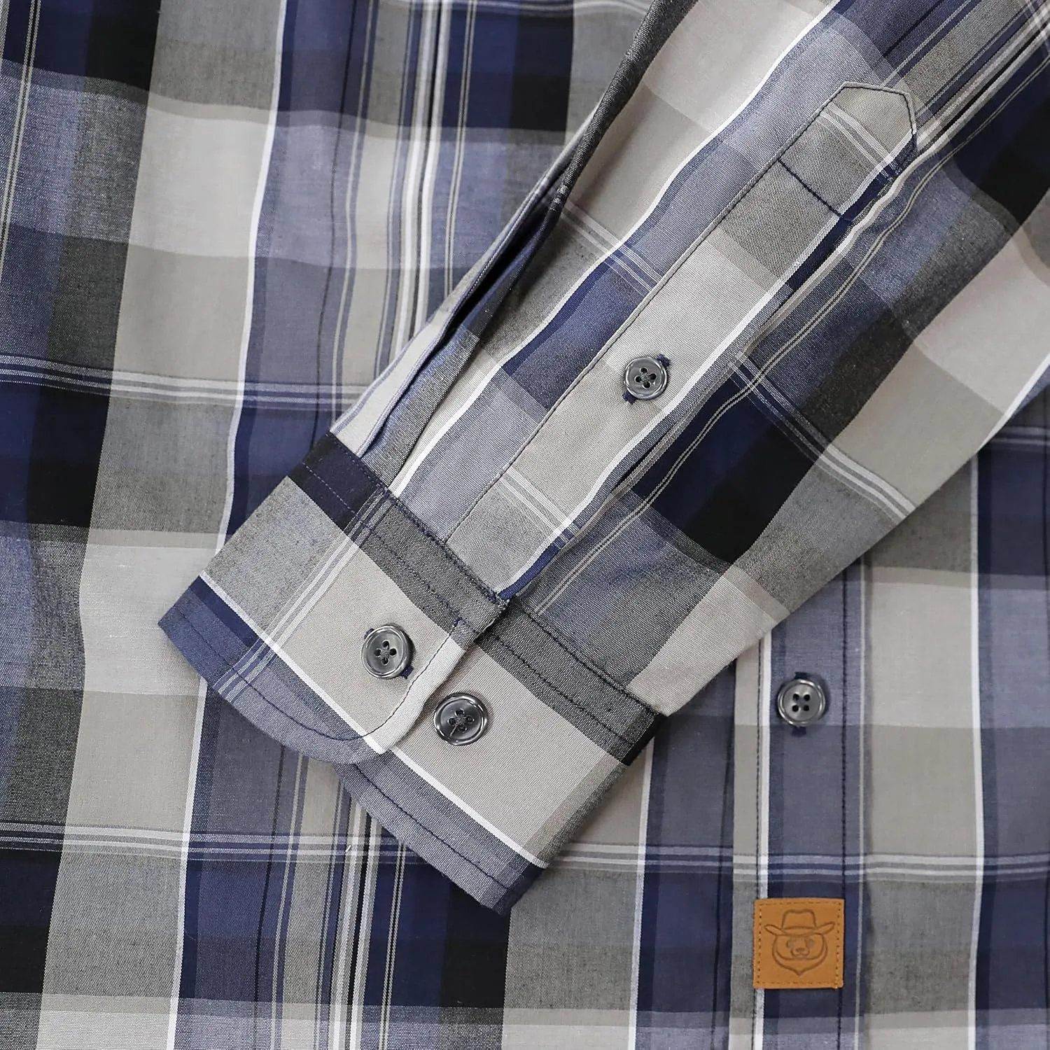 Dubinik Mens Button Up Shirts Long Sleeve Casual Button Down Cotton Vintage Soft Plaid with Pocket