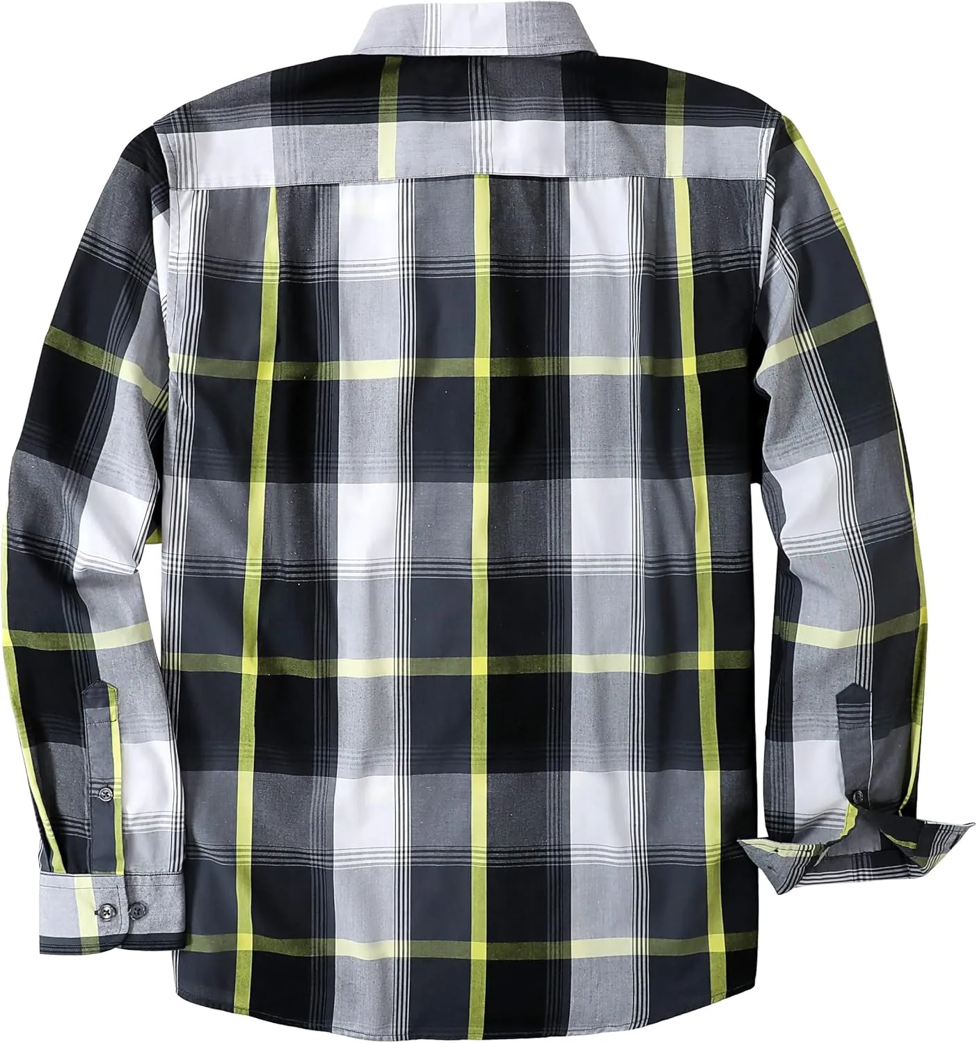 Dubinik Mens Button Up Shirts Long Sleeve Casual Button Down Cotton Vintage Soft Plaid with Pocket