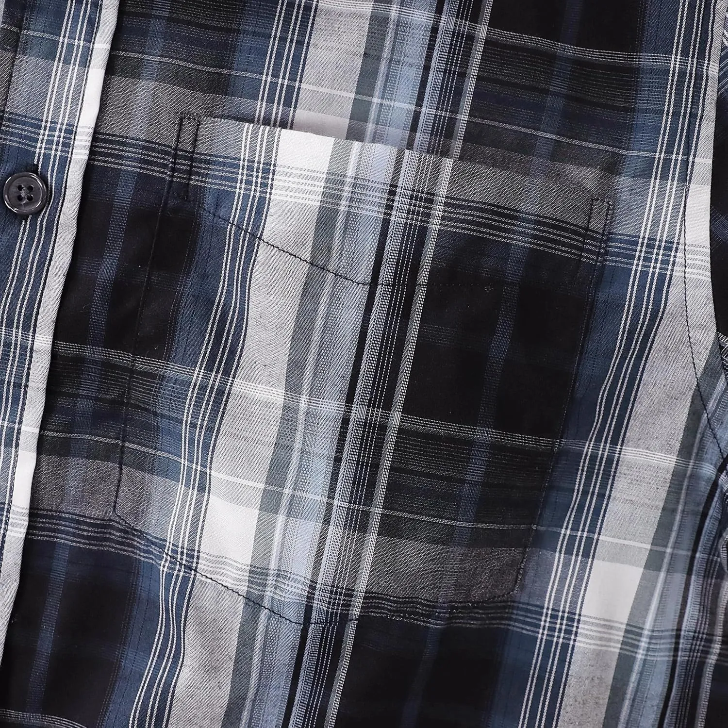 Dubinik Mens Button Up Shirts Long Sleeve Casual Button Down Cotton Vintage Soft Plaid with Pocket