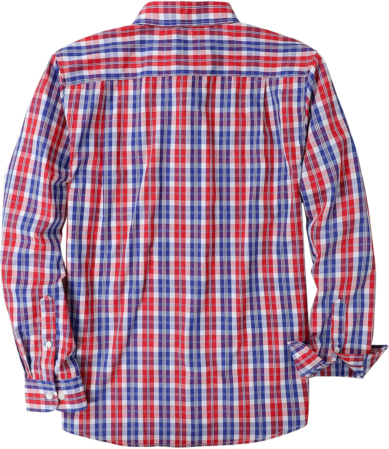 Dubinik Mens Button Up Shirts Long Sleeve Casual Button Down Cotton Vintage Soft Plaid with Pocket