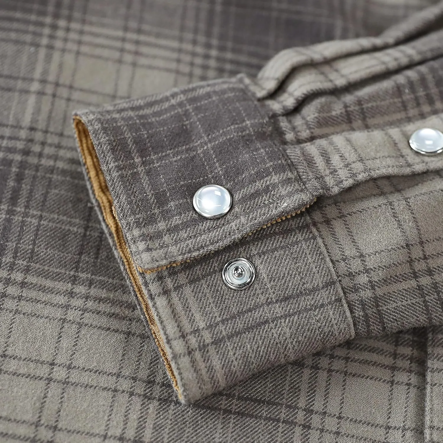 Dubinik Mens Flannel Shirts Long Sleeve Casual Cozy Pearl Snap Shirts for Men Western Cowboy Plaid Soft Pure Cotton