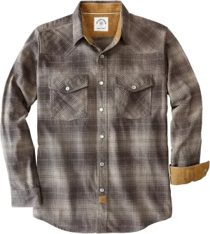 Dubinik Mens Flannel Shirts Long Sleeve Casual Cozy Pearl Snap Shirts for Men Western Cowboy Plaid Soft Pure Cotton