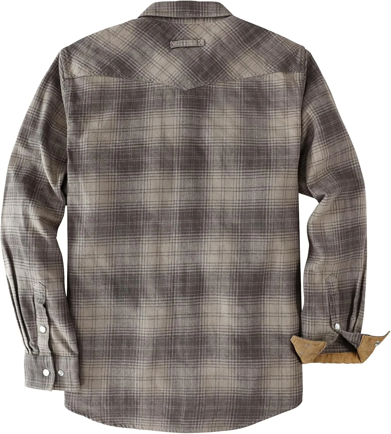 Dubinik Mens Flannel Shirts Long Sleeve Casual Cozy Pearl Snap Shirts for Men Western Cowboy Plaid Soft Pure Cotton