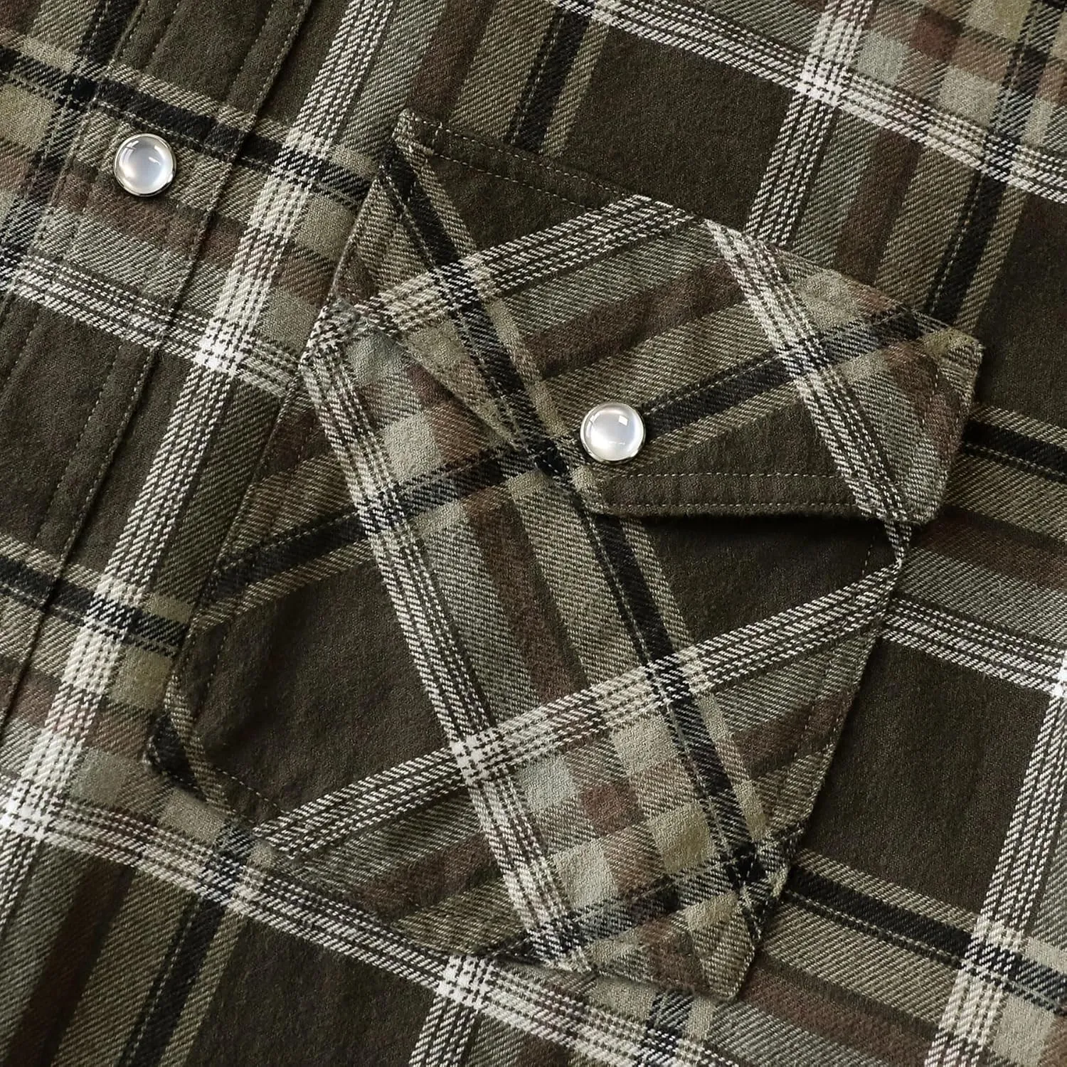 Dubinik Mens Flannel Shirts Long Sleeve Casual Cozy Pearl Snap Shirts for Men Western Cowboy Plaid Soft Pure Cotton