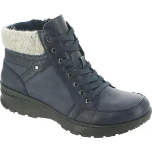 Easy Street Womens Glover Faux Leather Ankle Hiking Boots