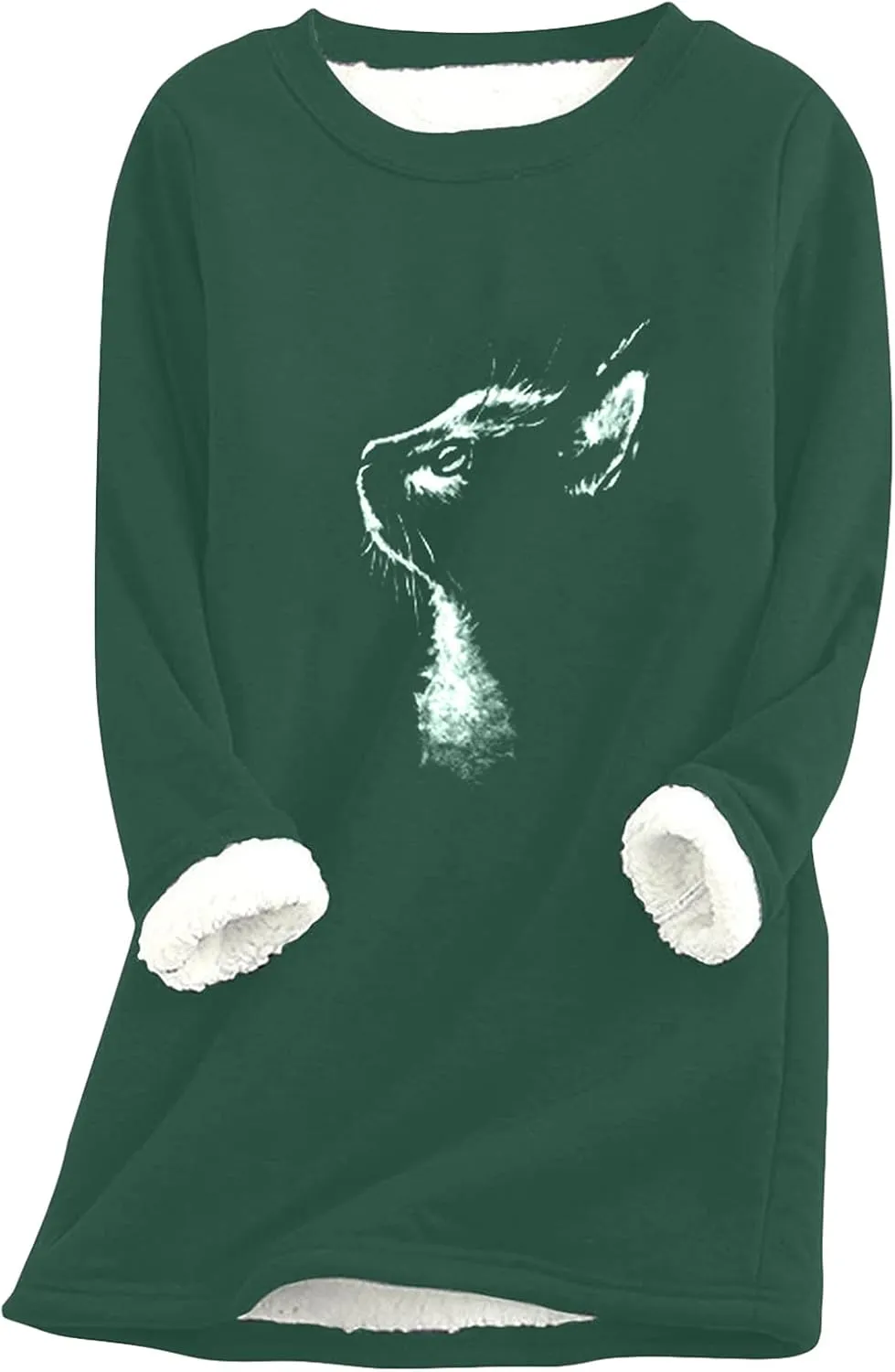 EFOFEI Women Printed Sweatshirt Soft Long Sleeve Pullover shirt Casual Loose Fit Tops