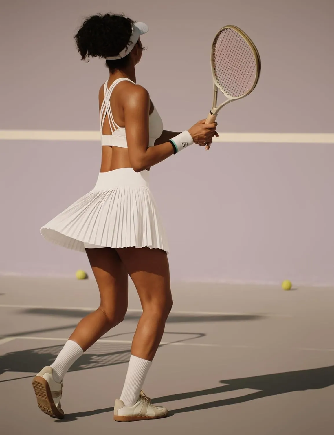 Ewedoos Pleated Tennis Skirt with Shorts Seamless High Waisted Skirt for Women Golf Athletic Skirt Skorts with Pocket