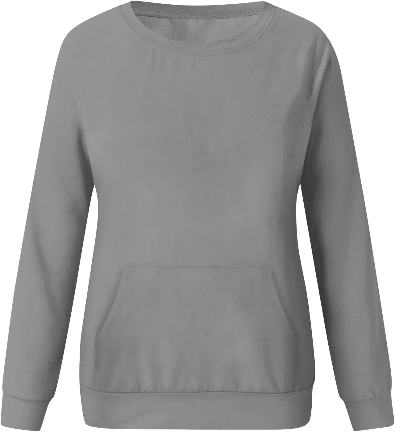 fanmpghleoo Fleece Lined Sweatshirt Women Drop Shoulder Crewneck Sweatshirts Workout Athletic Soft Plain Tunic Pullover Tops