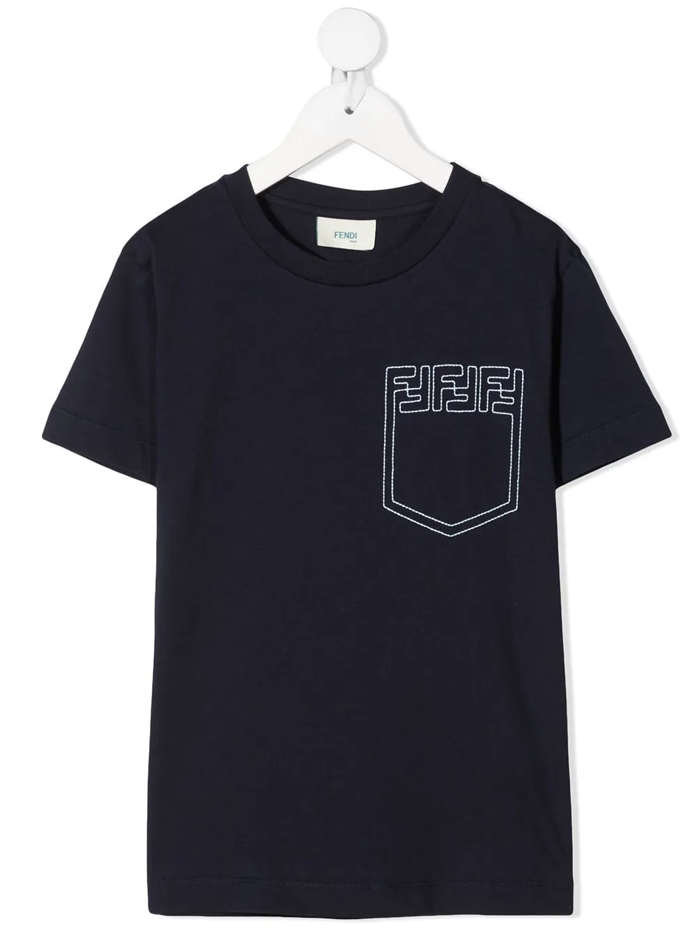 FENDI KIDS Print T-Shirt Navy