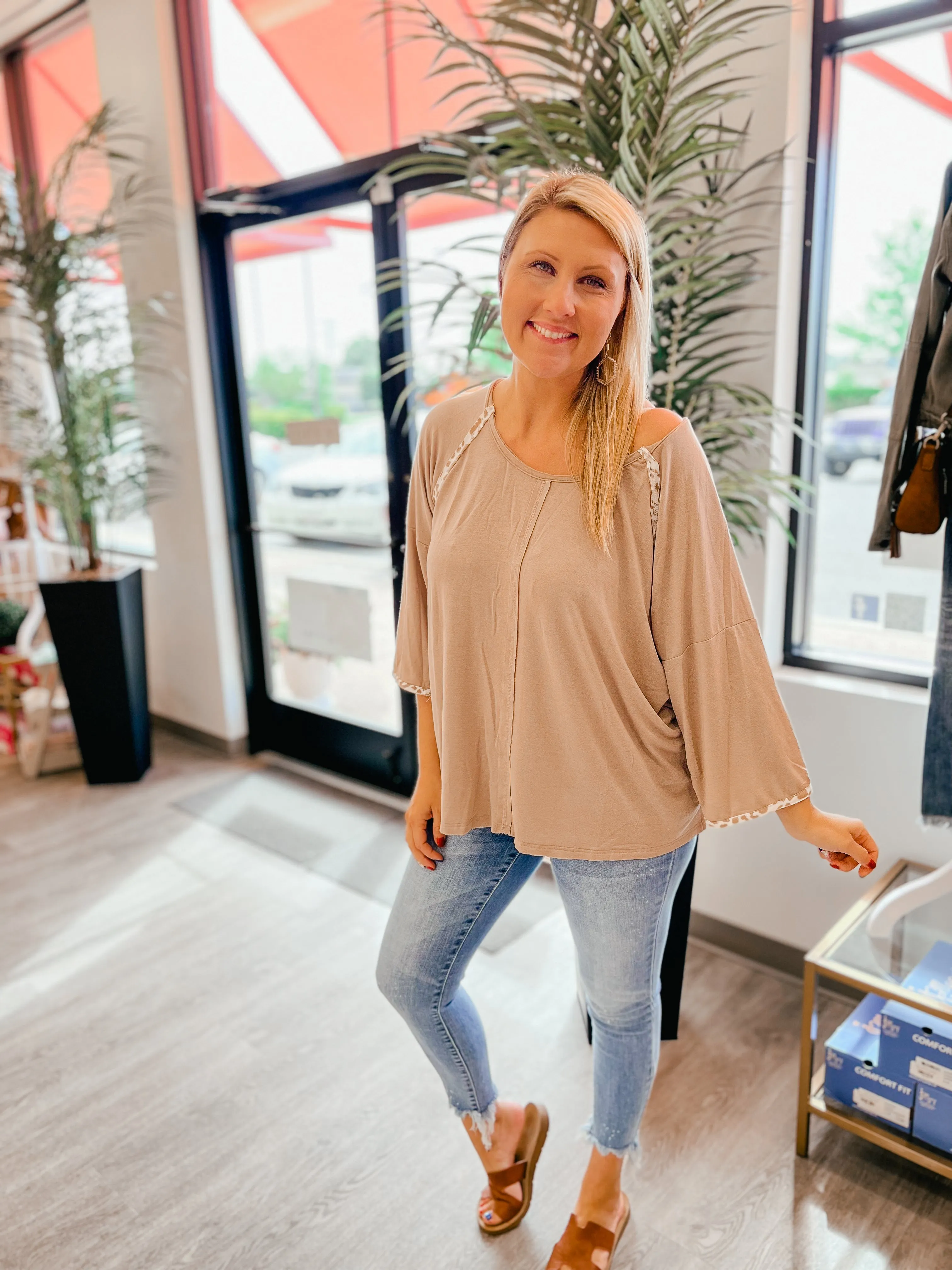 FINAL SALE POL: Never Better Leopard Top