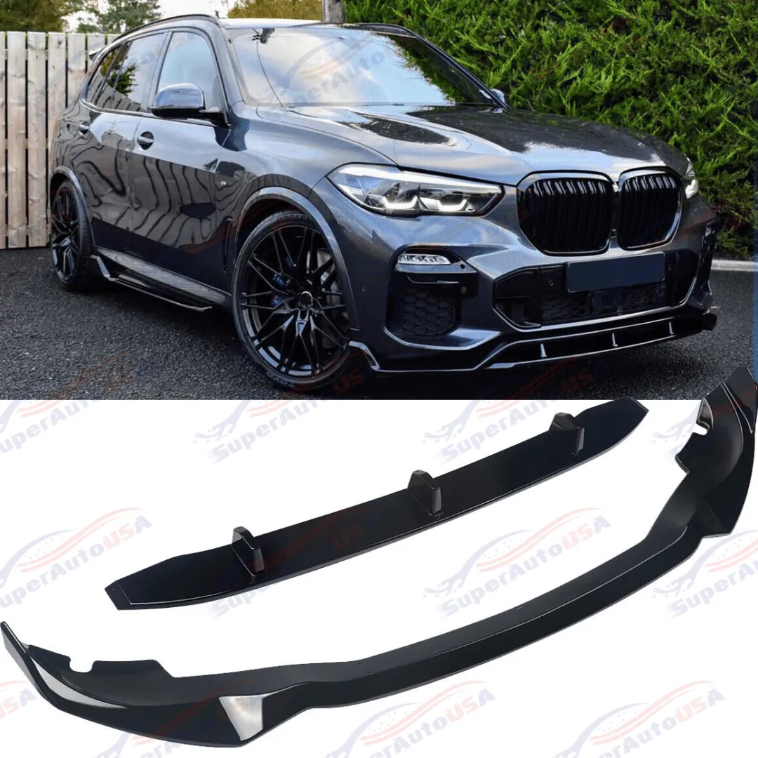 Fits BMW G05 X5 2019-2023 M Sport Full Body Kit Set 3-In-1 Front Splitter Lip & Side Skirts & Rear Diffuser