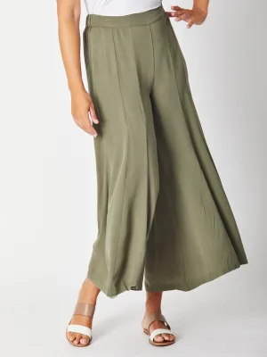 Floaty Wide Leg Core Pant- KHAKI 29403