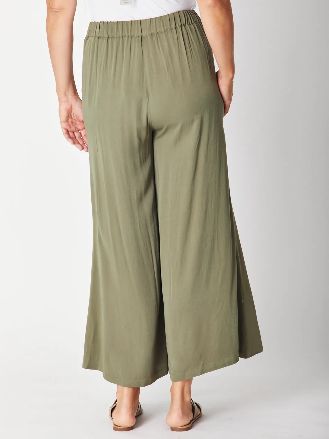 Floaty Wide Leg Core Pant- KHAKI 29403