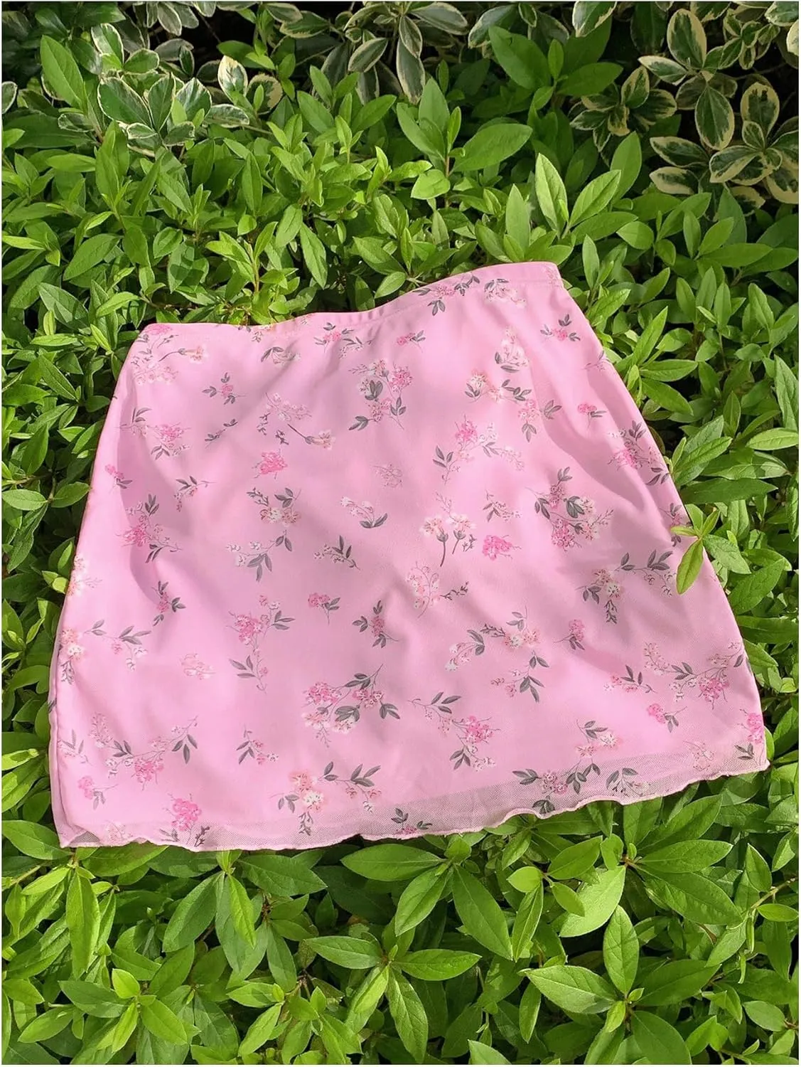Floerns Women's Stretchy Elastic Waist Print Boho Mini Skirt