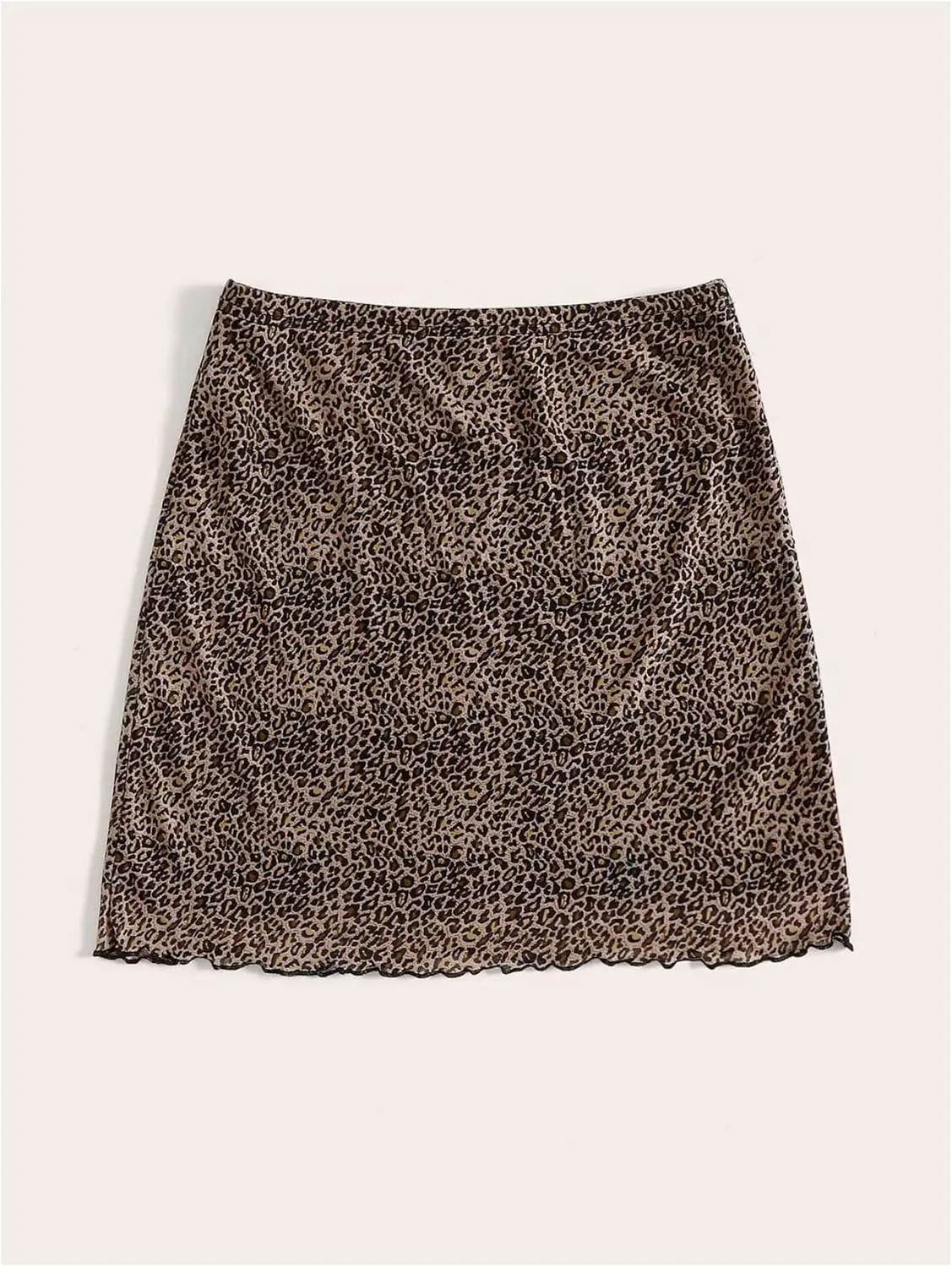 Floerns Women's Stretchy Elastic Waist Print Boho Mini Skirt