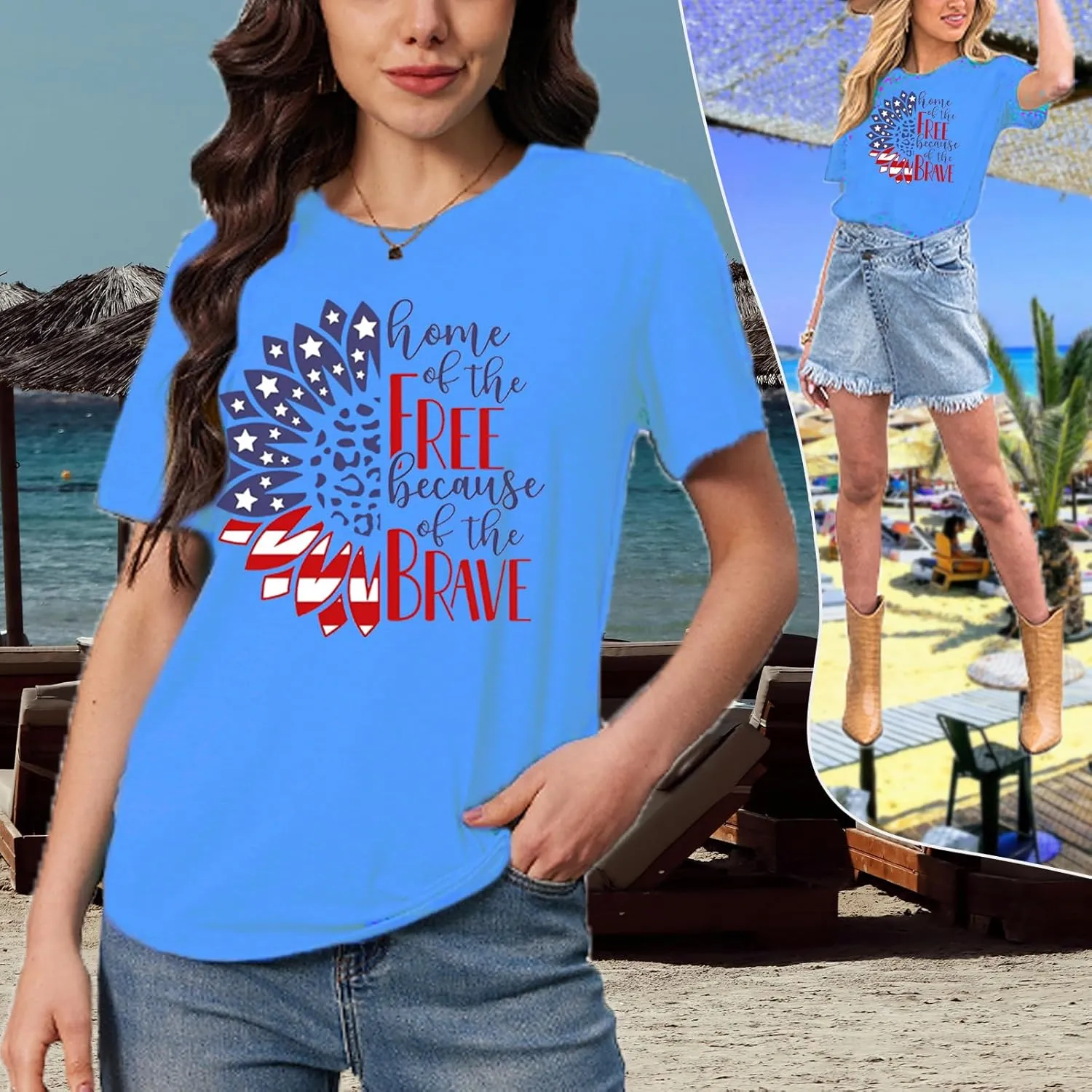 Floral Shirts for Women Boho Wildflower Graphic Workout T Shirts Summer Short Sleeve Nature Tee Tops