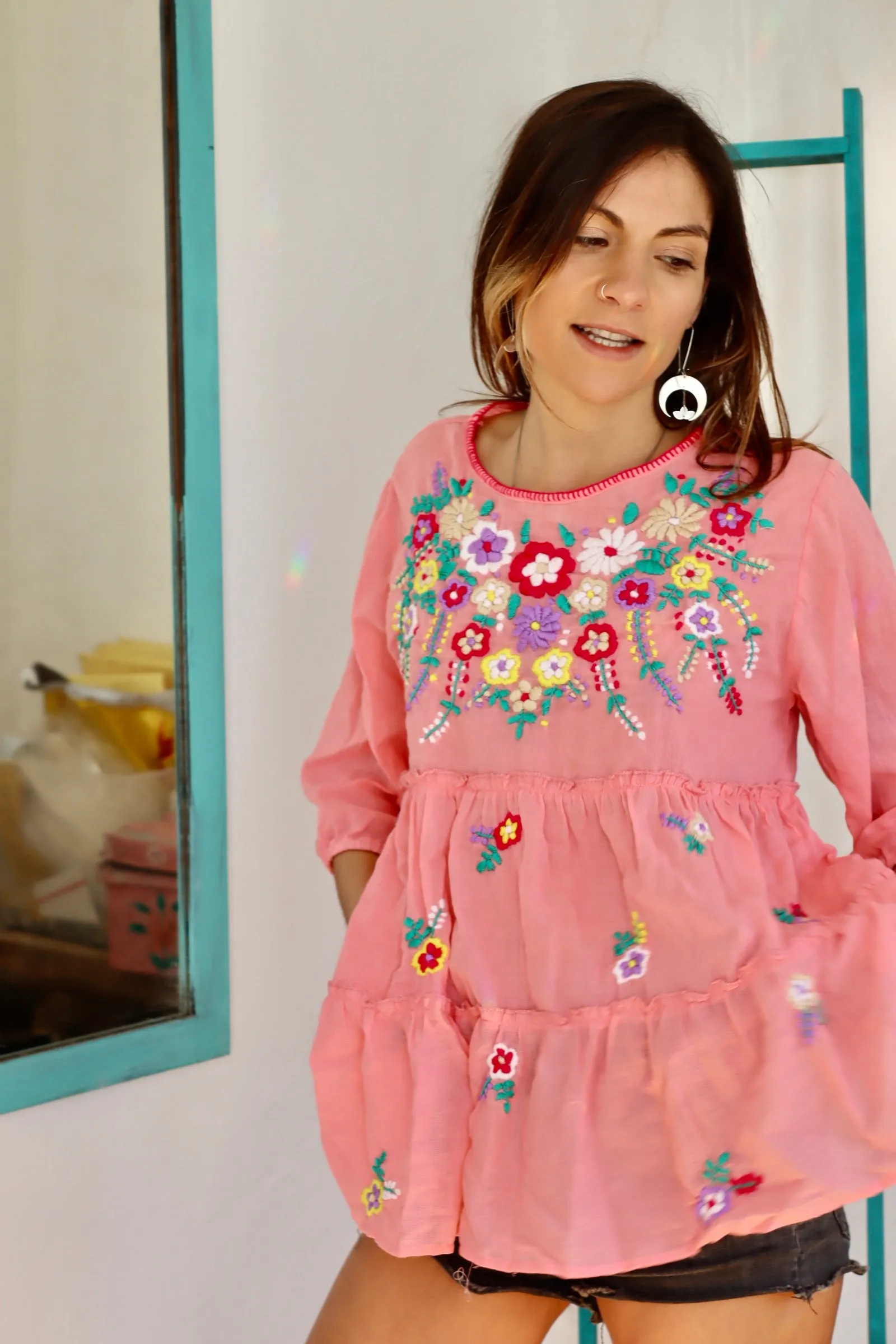 Flower 🌺 power boho blouse