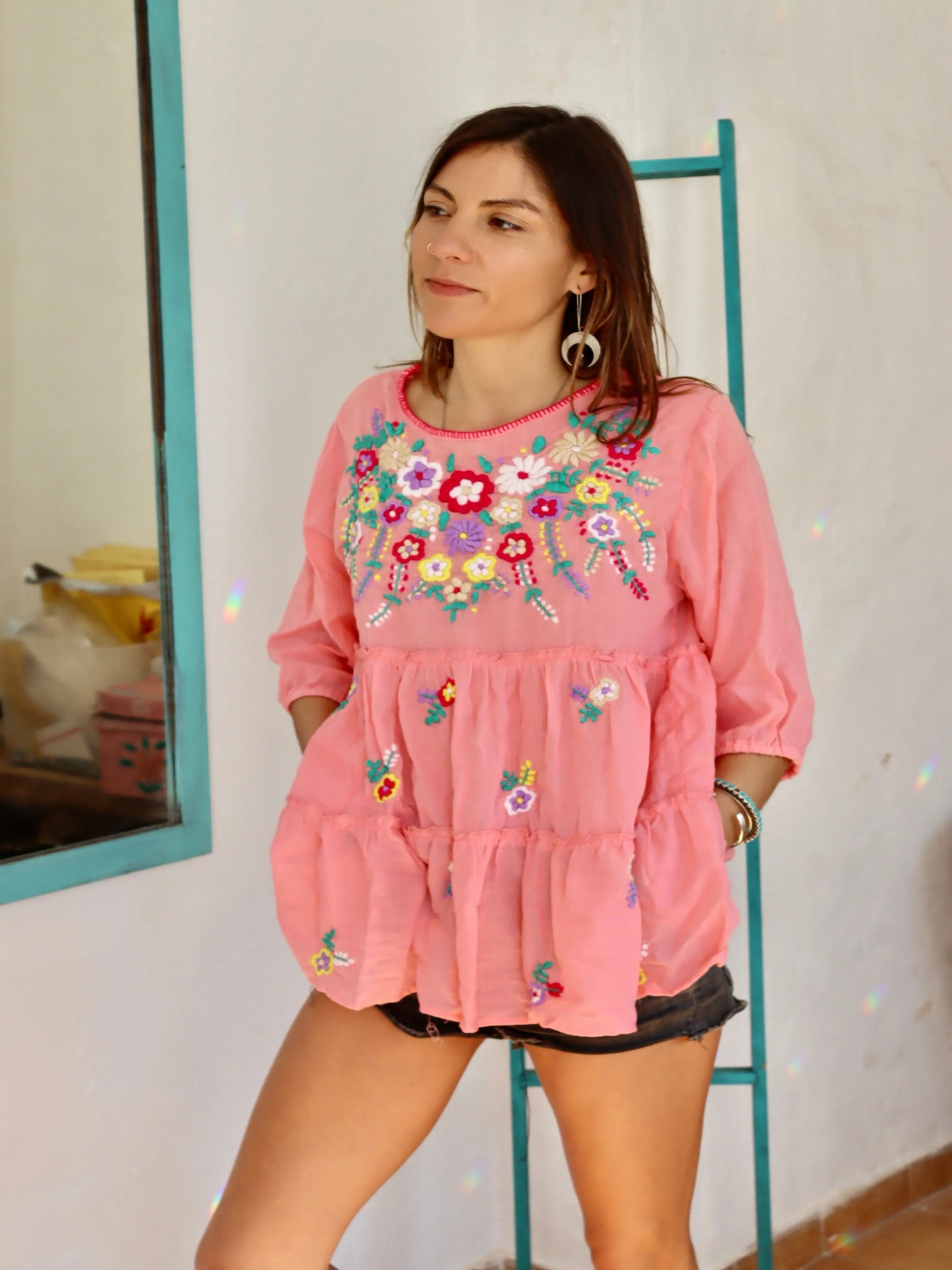 Flower 🌺 power boho blouse