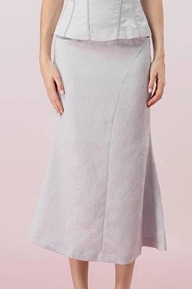 Gaiana Blue Jacquard Mermaid Skirt