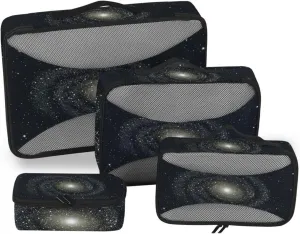 Galaxy Solar System Travel Packing Cube Set of 4 Pack Luggage Packing Organizers Suitcase Organizer Bags for Travel