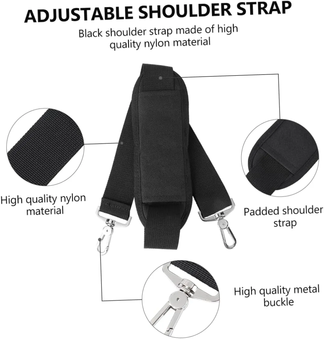 GALPADA Luggage Shoulder Strap with Swivel Hook 150cm Long Black for Briefcases Bags Comfortable Padded Design