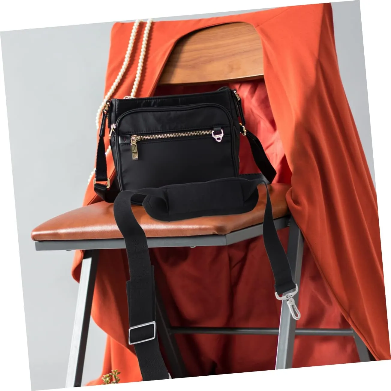 GALPADA Luggage Shoulder Strap with Swivel Hook 150cm Long Black for Briefcases Bags Comfortable Padded Design