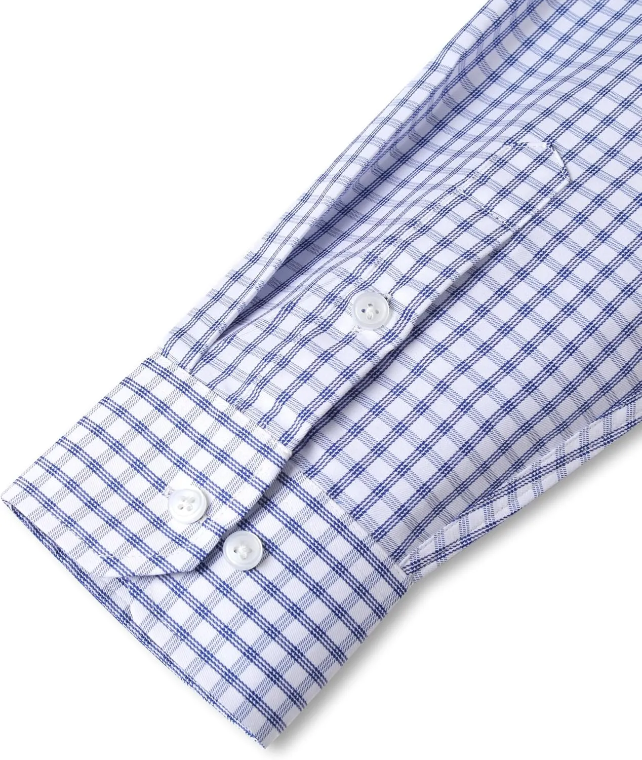 GIANEN Mens Grade 4 Wrinkle-Resistant Plaid Button-Down Cotton Long Sleeve Regular Fit Gingham Dress Shirts