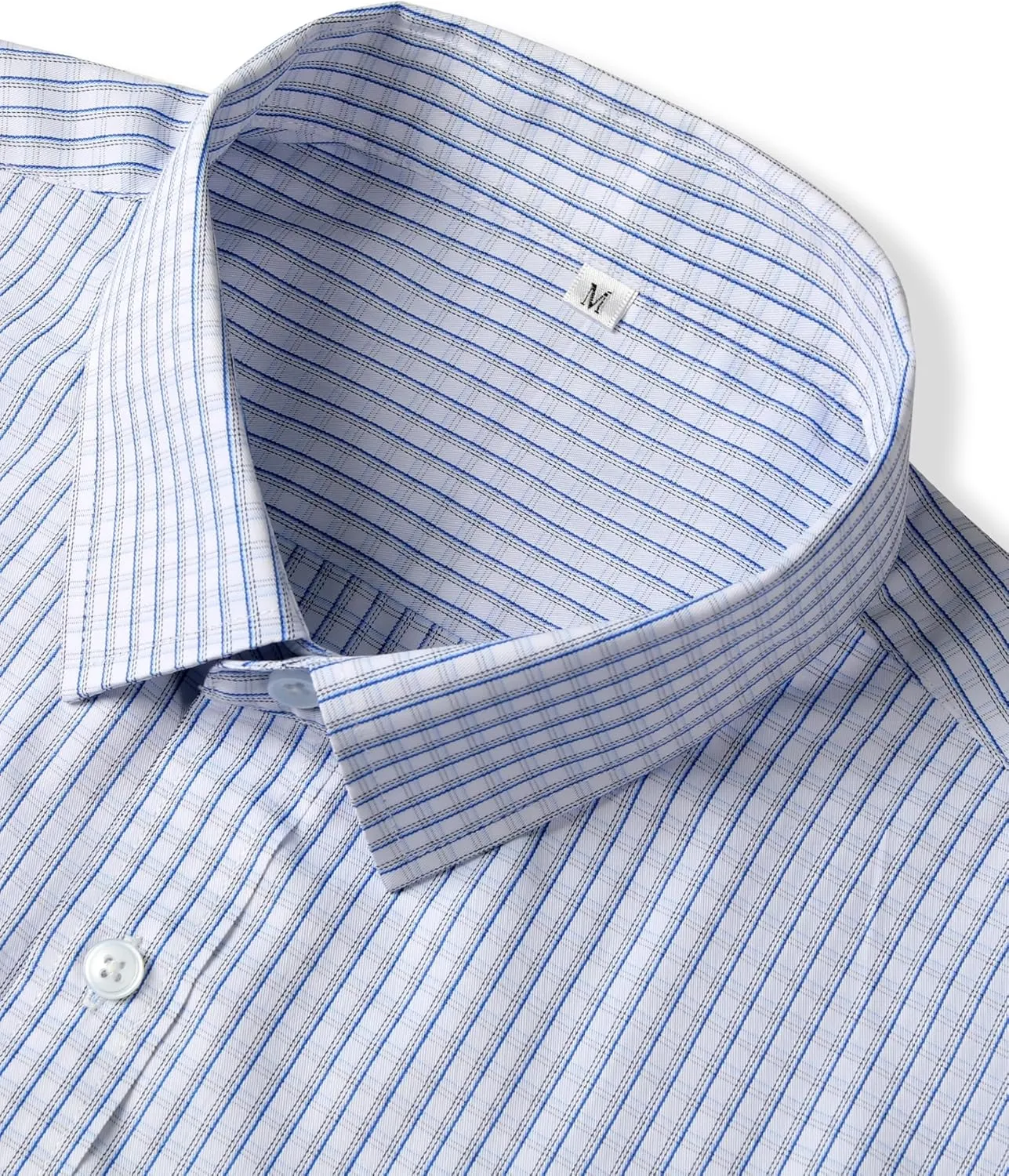 GIANEN Mens Grade 4 Wrinkle-Resistant Plaid Button-Down Cotton Long Sleeve Regular Fit Gingham Dress Shirts