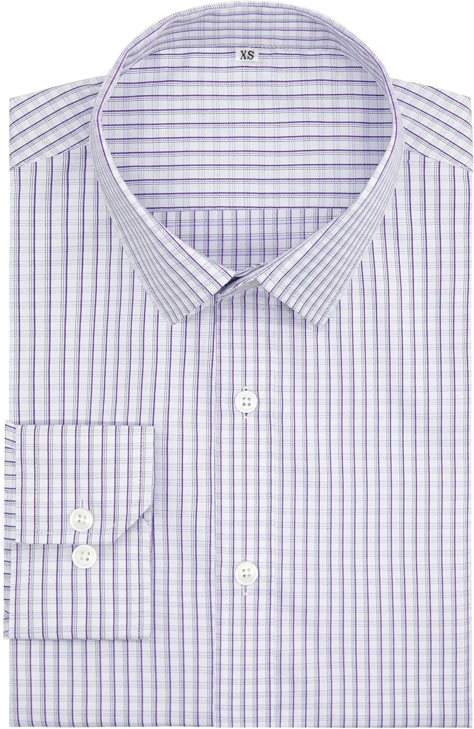 GIANEN Mens Grade 4 Wrinkle-Resistant Plaid Button-Down Cotton Long Sleeve Regular Fit Gingham Dress Shirts