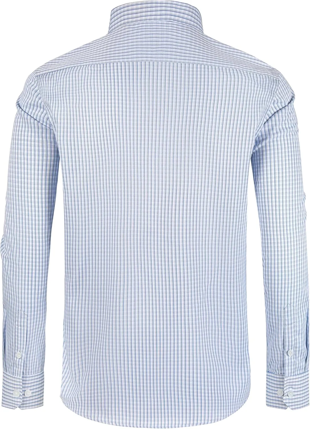 GIANEN Mens Grade 4 Wrinkle-Resistant Plaid Button-Down Cotton Long Sleeve Regular Fit Gingham Dress Shirts