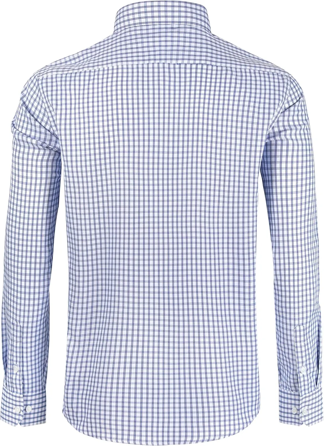 GIANEN Mens Grade 4 Wrinkle-Resistant Plaid Button-Down Cotton Long Sleeve Regular Fit Gingham Dress Shirts