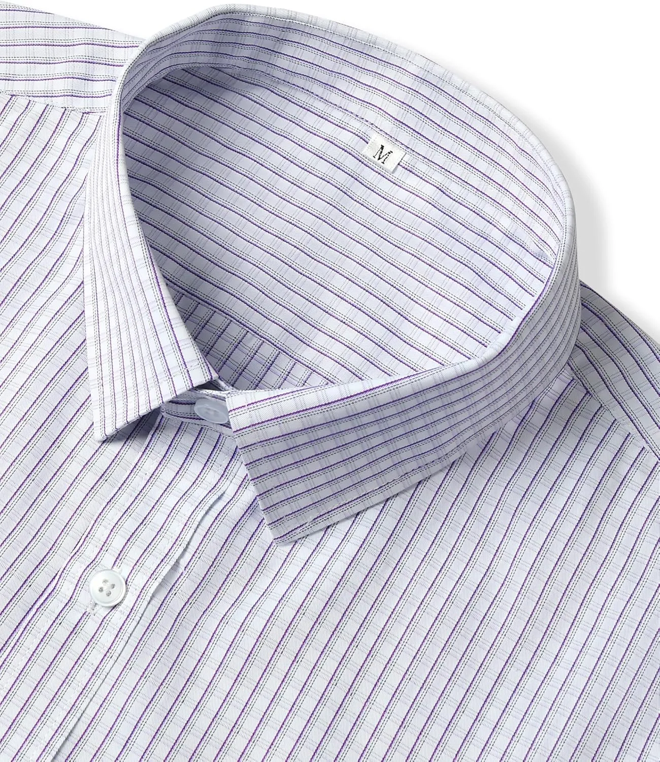GIANEN Mens Grade 4 Wrinkle-Resistant Plaid Button-Down Cotton Long Sleeve Regular Fit Gingham Dress Shirts