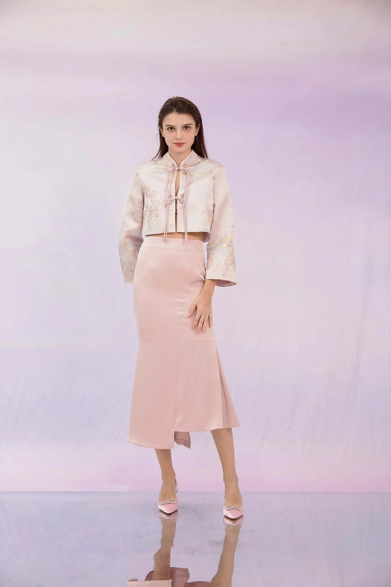 Ginelle Dusty Pink Midi Skirt