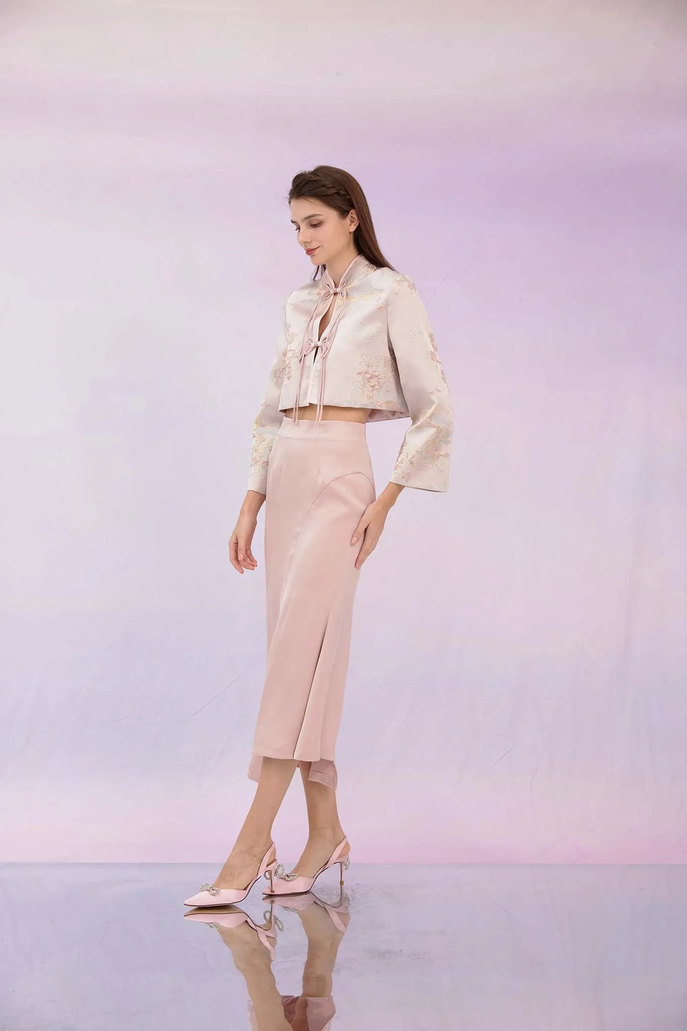 Ginelle Dusty Pink Midi Skirt