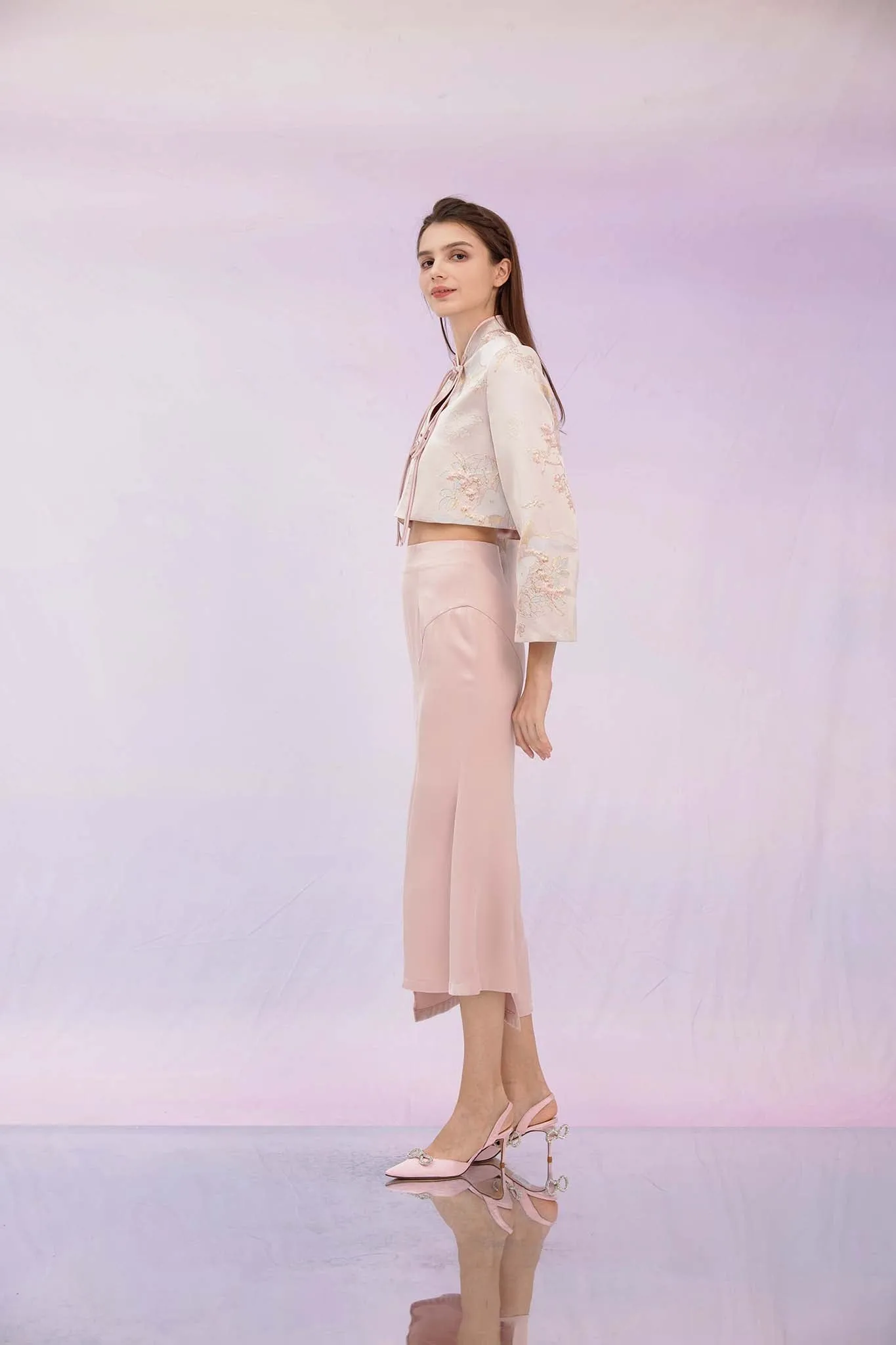 Ginelle Dusty Pink Midi Skirt