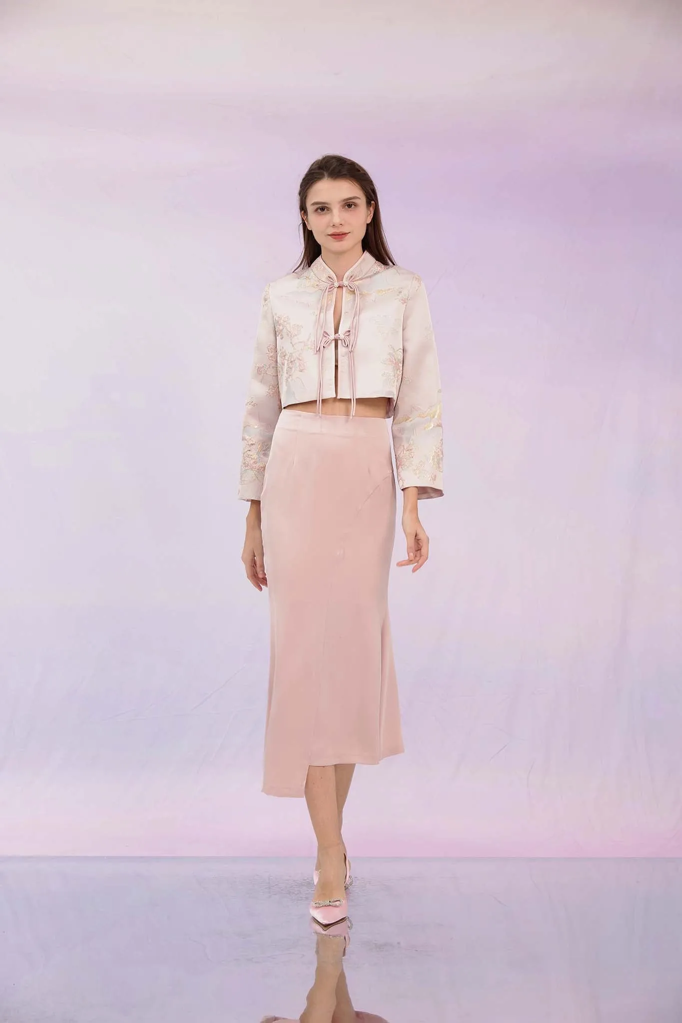 Ginelle Dusty Pink Midi Skirt